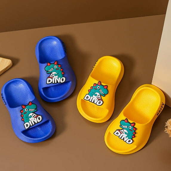 Ketyyh-chn99 Kids Slippers Girls House Shoes Kid's Slides Girls Boys Comfort Non-Slip Thick Sole Slippers Summer Beach Shoes Shower Slippers Indoor & Outdoor Blue,9