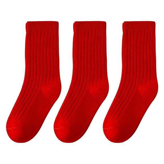 Ketyyh-chn99 Kids Socks Infant Socks Socks Socks For Boys Girls Baby Tube Socks 3 Pairs Red,M