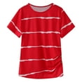 thumbnail image 1 of Ketyyh-chn99 Little Boys Girls Short Sleeve Crew Neck Letter T Shirt Pullover Tops Summer Basic Tees Casual Clothes Red,10-11 Years, 1 of 5