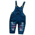 thumbnail image 1 of Ketyyh-chn99 Little Girl Boy Ripped Denim Cute Slim Pants Jean Overalls Baby Girl Cute Jean Leisure Overalls for 2-3 Years,Blue, 1 of 5