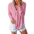 thumbnail image 1 of Ketyyh-chn99 Long Sleeve Shirts for Women Casual Puffy Button Up Blouses Pink,L, 1 of 4