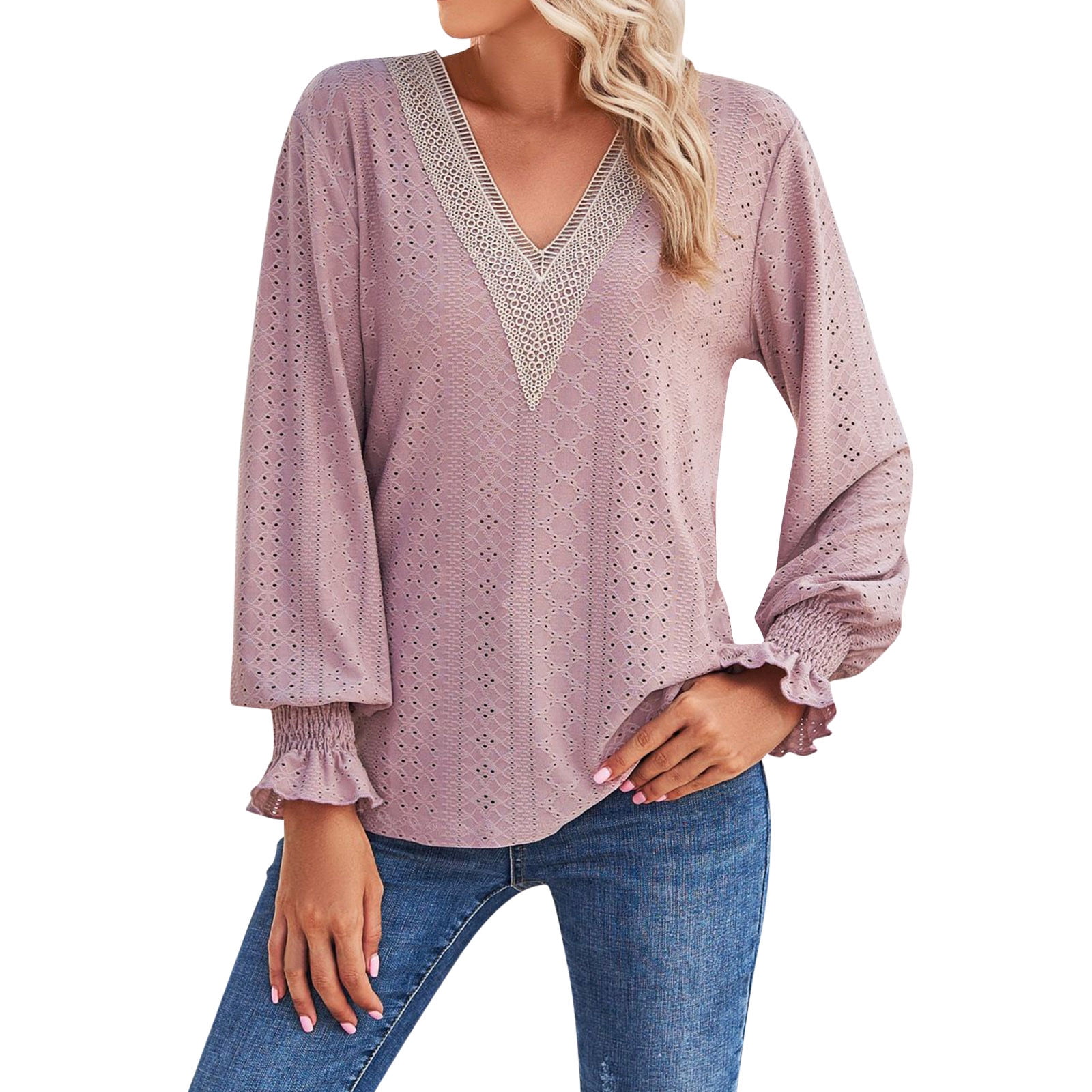 Ketyyh-chn99 Long Sleeve Tops for Women Casual Loose Basic Tee