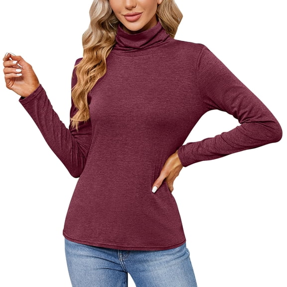 Ketyyh-chn99 Long Sweaters for Women 2024 Turtleneck Sweater Tops for Women Pullovers ,L