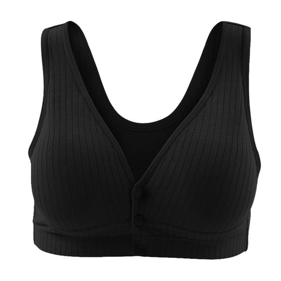 Ketyyh-chn99 Maternity Bra Pregnancy Womens Seamless Nursing Bra Front Buckle Breastfeeding Maternity Bralette Comfortable Sleeping Bra Black,3XL