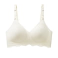 thumbnail image 1 of Ketyyh-chn99 Maternity Bra Womens Front-Close Cotton Wire-Free Breastfeeding Bra Pregnancy Sleep Bralette White,XL, 1 of 4