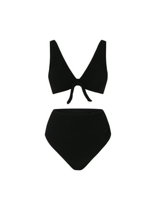 Solid Ribbed Cutout Bowknot Swimwear for Pregnant Ladies – Summer Mae