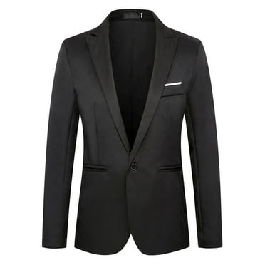 Ketyyh-chn99 Men Blazer Big And Tall Suits for Men Mens Fall Jackets Men's Casual Blazer Suit One Button Regular Fit Sport Coat Lightweight Business Daily Blazer Black,5XL