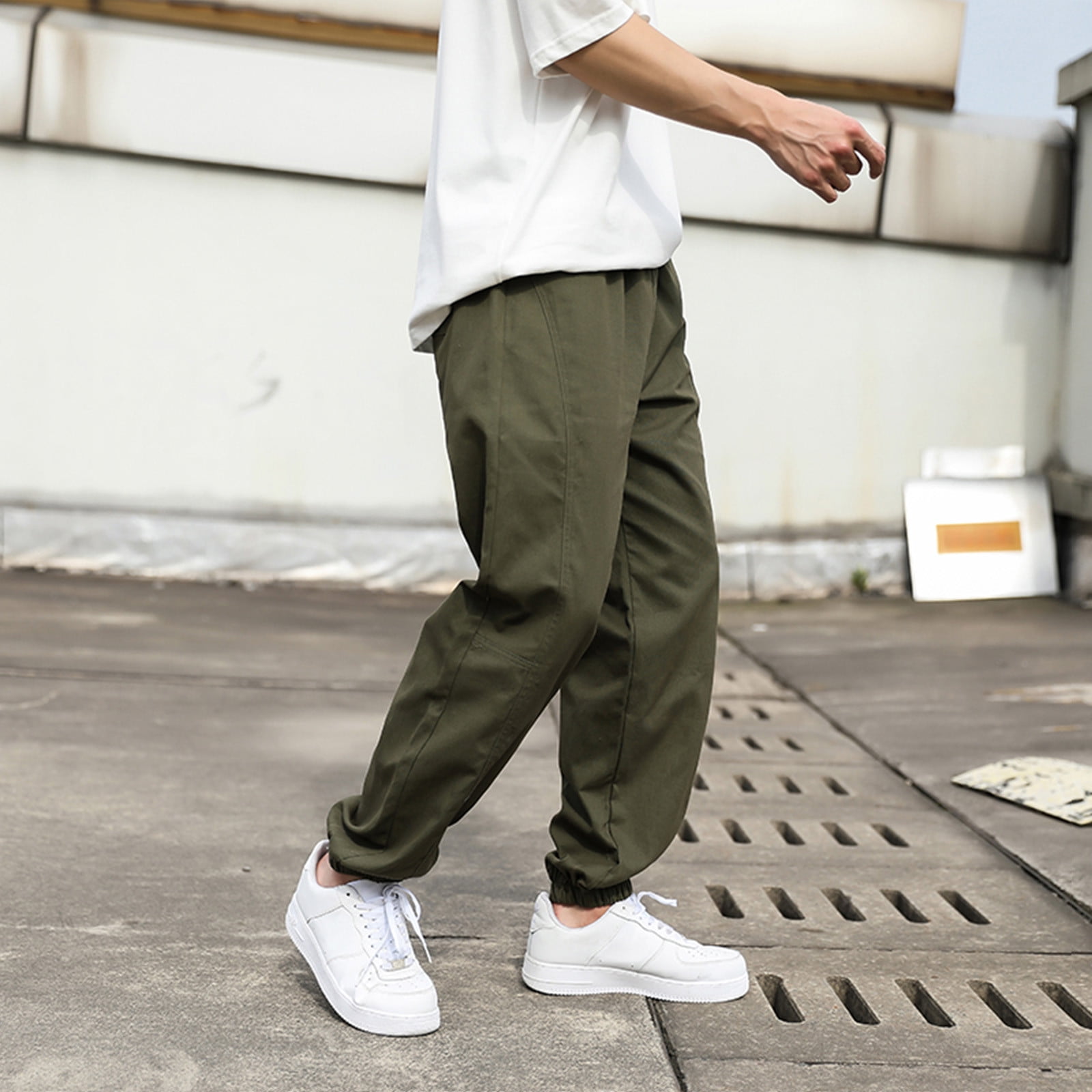 Plus Size Men's Casual Cargo Trousers Assorted Colors Comfy - Temu Japan