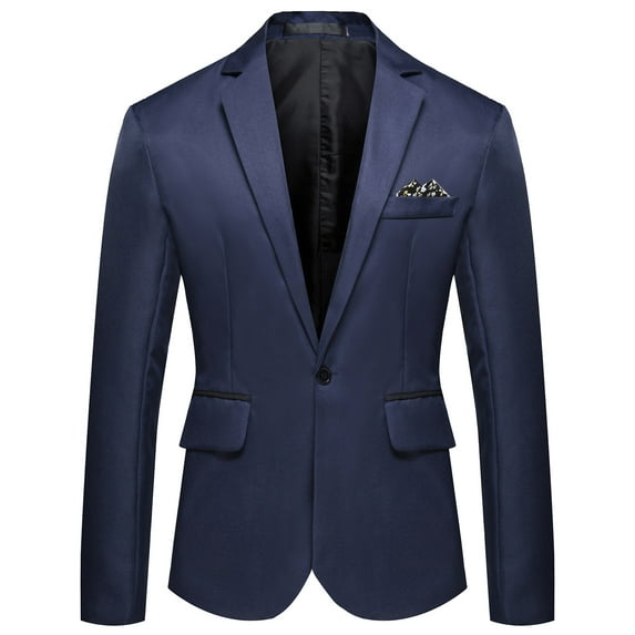 Ketyyh-chn99 Men Jacket Homecoming Outfits Men Mens Casual Autumn And Winter Trend Collar Single Two Buttons Slim Fit Round Hem Men 3 Piece Suit