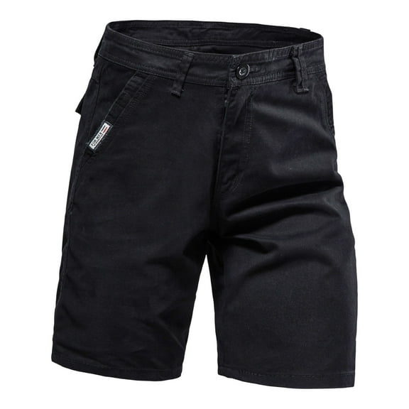 Ketyyh-chn99 Men Shorts Elasticated Waist Casual Combat Pants Black,31