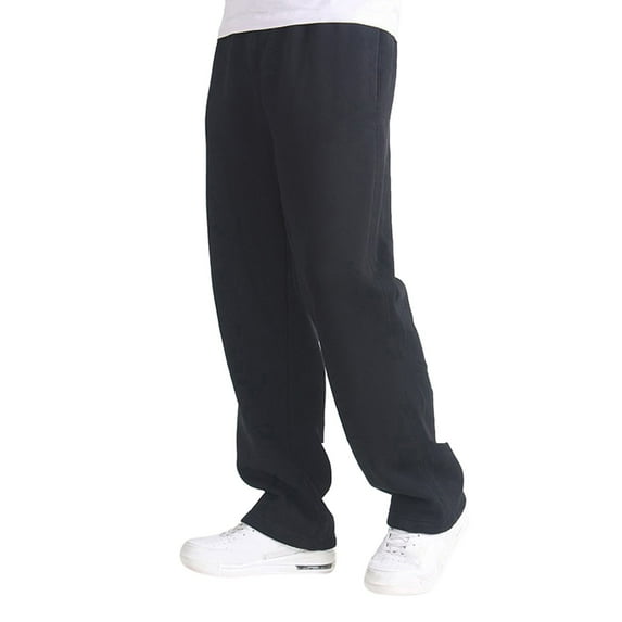 Ketyyh-chn99 Men's Active Athletic Casual Jogger Fleece Lined Sweatpants Pockets Black,L