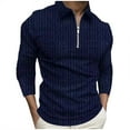 thumbnail image 1 of Ketyyh-chn99 Men's Golf Polo Shirt Fashion Shirts Long Sleeve Casual Color Block Cotton Tops Collared T-Shirt Sports Tee Navy,M, 1 of 4