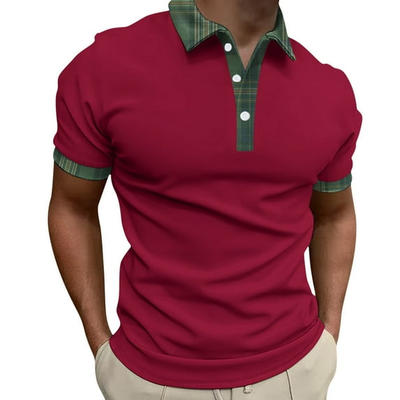 Ketyyh-chn99 Men's&Nbsp;Polo&Nbsp;Shirts Sport Suit for Men's T-Shirt Fashion Casual Shirt Red,Xl