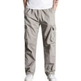 thumbnail image 1 of Ketyyh-chn99 Men's Pants,Men's Straight Fit Stretch Cargo Pant with Pockets Khaki,XL, 1 of 5