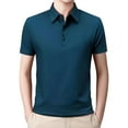 thumbnail image 1 of Ketyyh-chn99 Men's Polo Shirt 2024 Summer Slim-Fit Short Sleeve Golf Classic Casual Fit Fashion T Shirts for Men T Shirt Navy,4XL, 1 of 5