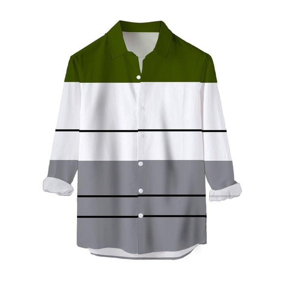 Ketyyh-chn99 Men's Shirts Casual Vacation Button Up Button Down Dress Shirt Green,XL