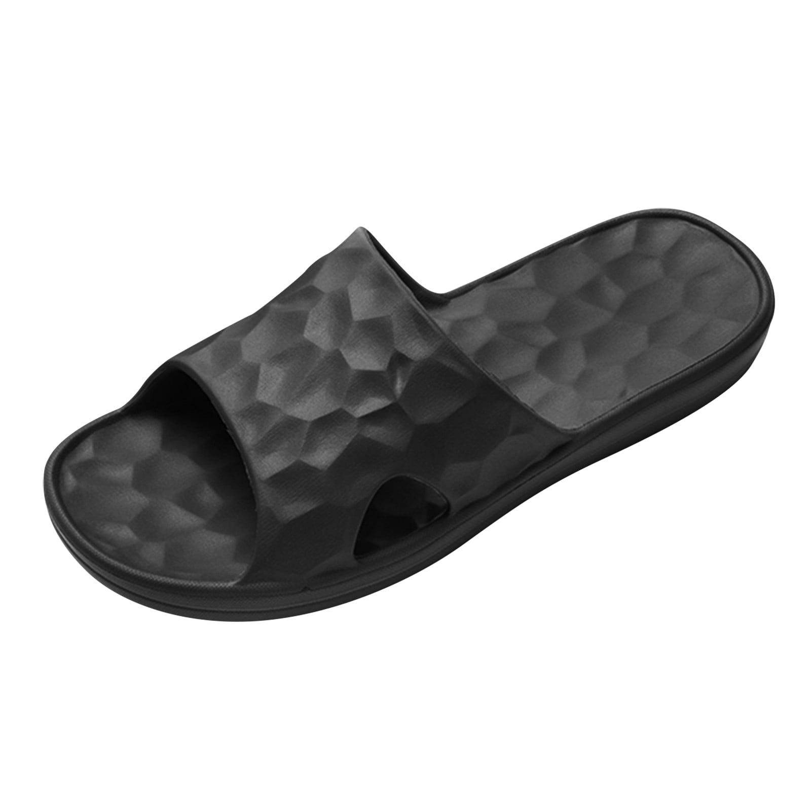 Ketyyh-chn99 Men's Slippers Slide Slippers Open Toe House Slippers Comfy Indoor House Spring Summer Anti-Slip Slippers Black,11
