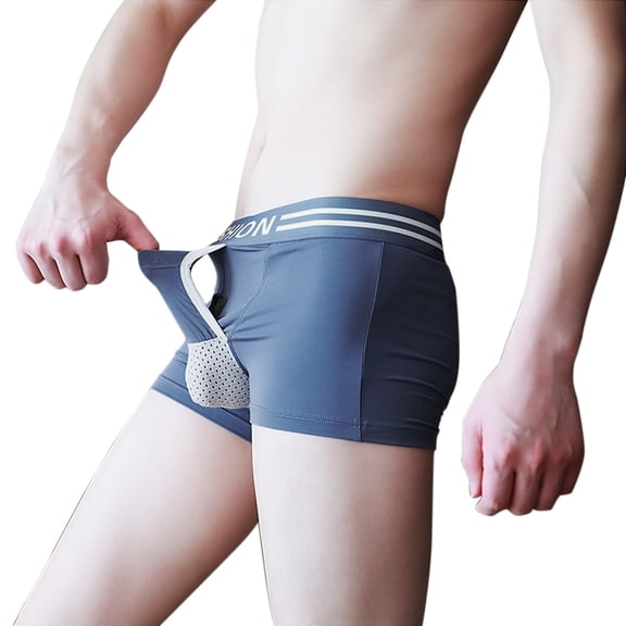 Ketyyh-chn99 Men's Underwear Cool Comfort Cotton Brief Underwear Blue,S