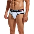 thumbnail image 1 of Ketyyh-chn99 Mens Bikini Underwear Soft Comfort Trunks Solid Color Stretch Boxer Briefs White,L, 1 of 4