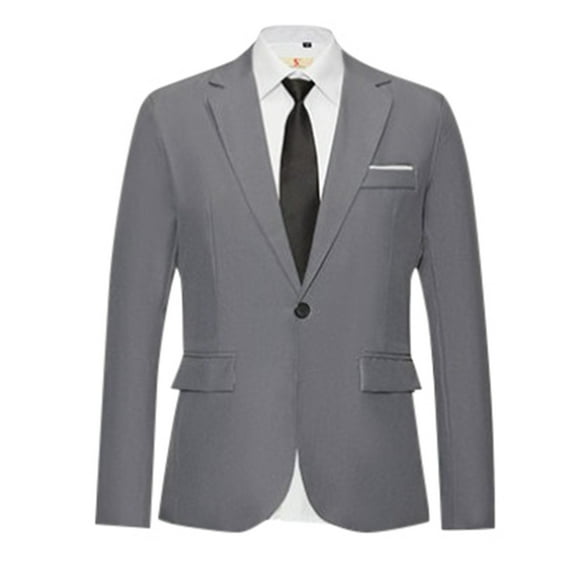 Ketyyh-chn99 Mens Blazers And Sport Coats Mens Dress Jacket Men's Slim Fit Lightweight Linen Jacket Blazer Sport Coat Grey,L