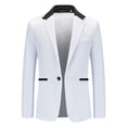 thumbnail image 1 of Ketyyh-chn99 Mens Blazers Short Sleeve Blazers Open Front Work Office Jackets L,White, 1 of 3
