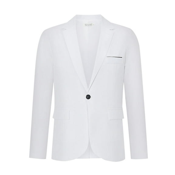 Ketyyh-chn99 Mens Casual Blazer Sport Coats for Men Men's Slim Fit Lightweight Linen Jacket Blazer Sport Coat White,2XL