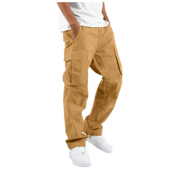 Ketyyh-chn99 Mens Fashion Joggers Sports Pants Cotton Pants Sweatpants Trousers Mens Long Pants for XL,Khaki