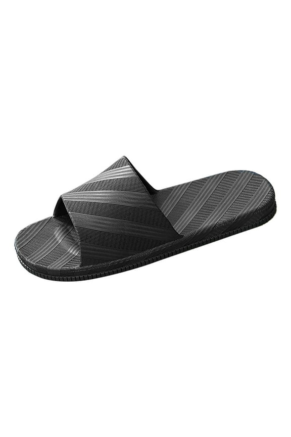 Mens Indoor Outdoor Slippers Soft Sandals for Women Mens Slippers Summer Beach Breathable Sandals Home Slippers Black,10.5