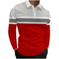 thumbnail image 1 of Ketyyh-chn99 Mens Long Sleeve Polo Shirts Casual Thermal Loose Fit Pullover Fashion Button Down Sweatshirts AK,L, 1 of 4