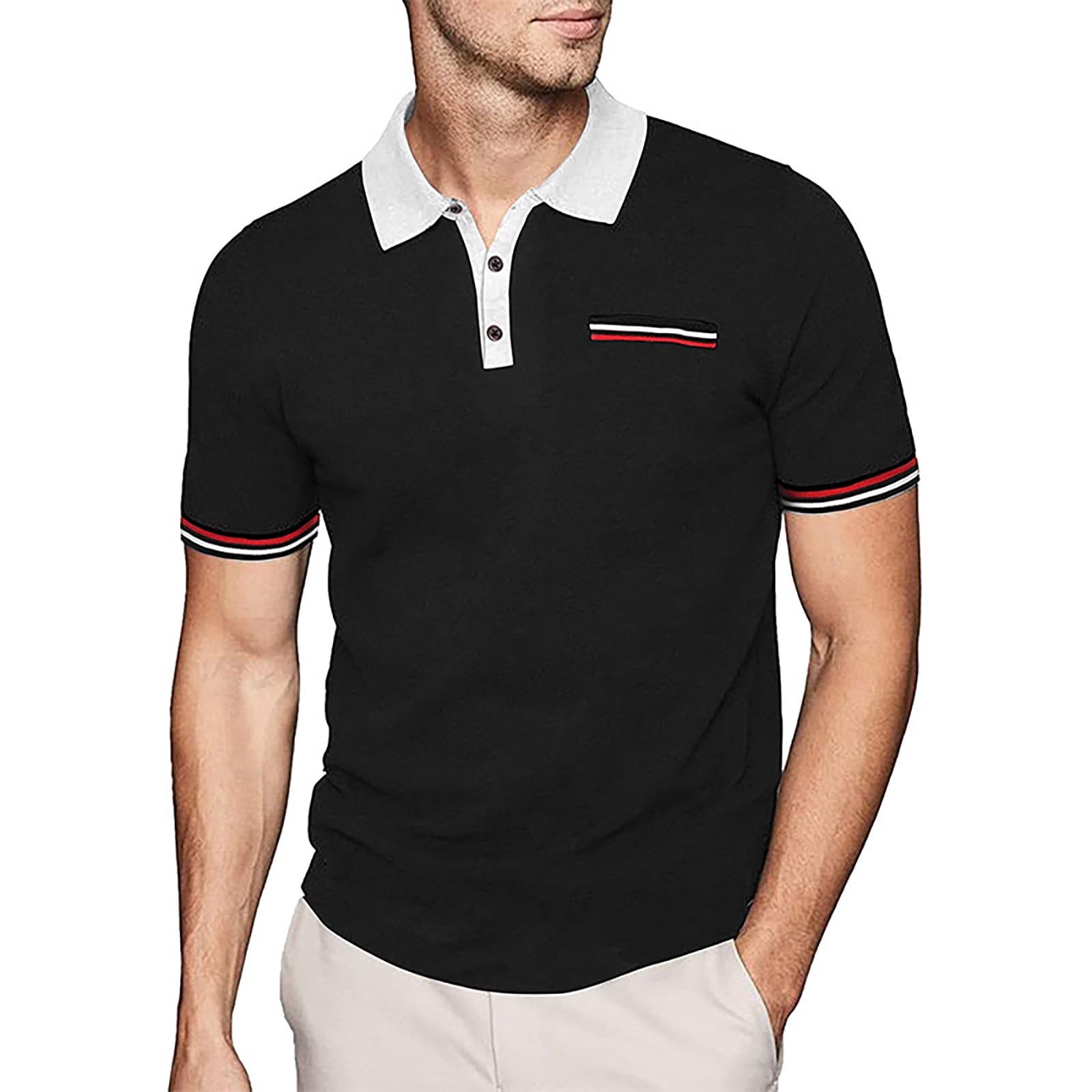 Ketyyhchn99 Mens Long Sleeve Polo Shirts for Men Fashion Slim Fit