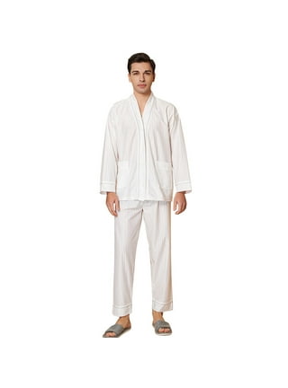 Men's Sleep Pajama Pants Cotton Knit Elastic Waistband Lounge Wear Long,  Black, S 