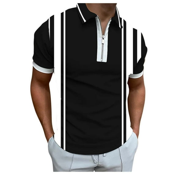 Ketyyh-chn99 Mens Polo Shirts Long Sleeve Shirts for Men Fashion Polo Shirts Casual Slim Fit Solid Soft Pocket Shirt Black,XL