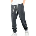 thumbnail image 1 of Ketyyh-chn99 Mens Sweatpants Linen Beach Pants Lightweight Summer Pants with Drawstring Dark Gray,3XL, 1 of 5