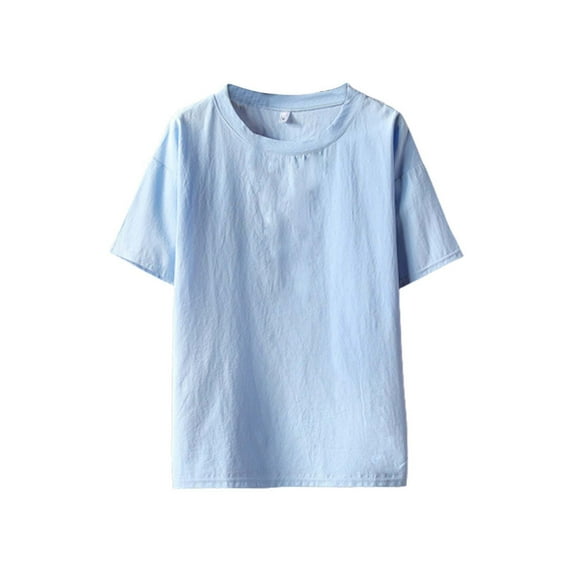 Ketyyh-chn99 Mens Tall T Shirts Classic Fit Fashion Tee Shirts for Men Loose T-Shirt Top Light Blue,XL
