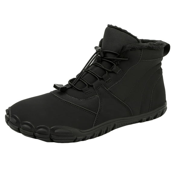 Ketyyh-chn99 Mens Work Boots Steel Toe Mens Casual Shoes Winter Barefoot Shoes Women Men 2024 New Non-Slip Waterproof Autumn Footwear Barefoot Boots for Hiking Walking Black,5.5