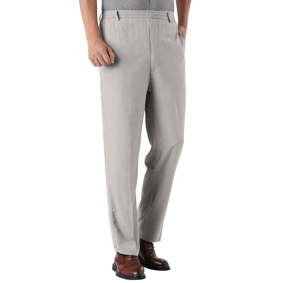 Ketyyh-chn99 Mens Work Pants Leisure Solid Color Trousers Pants for Men 2023 Khaki,4XL
