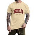 thumbnail image 1 of Ketyyh-chn99 Mens Workout Shirts Tops for Men Oversized Pullover Blouse T-Shirt Khaki,L, 1 of 5
