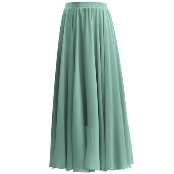 Ketyyh-chn99 Mini Skirts for Women Basic Comfort Stretch Maxi Midi Women's Pleated Skirt Basic Casual High Waisted Ruffles Flared Mini Lingerie Skirts Mint Green,S
