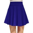 thumbnail image 1 of Ketyyh-chn99 Mini Skirts for Women Casual Comfy Flowy Skirt Women's High Waist Pleated A-Line Swing Skirt Blue,2XL, 1 of 5
