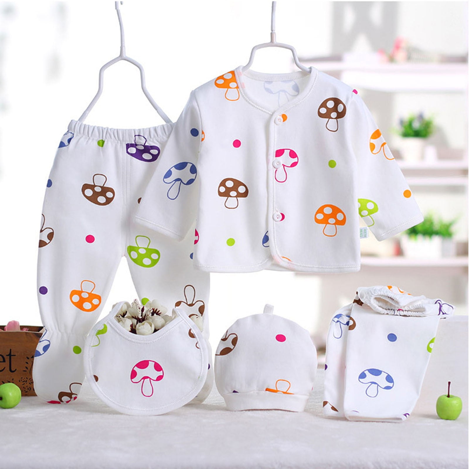 Ketyyh chn99 Newborn Clothing for Baby Newborn Baby Clothing Set Girl Clothes 5pcs Boy Clothes 0 3 Months Baby Outfits Pants Gifts Set Layette Set