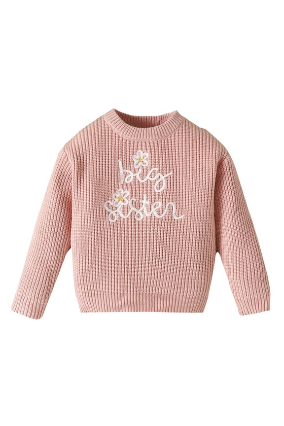 Newborn Knit Outfit Baby Girl Boy Outfit Toddler Thanksgiving Sweater Knit Sweaters Fall Winter Clothes Size for 2-3 Years,Pink