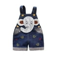 thumbnail image 1 of Ketyyh-chn99 Newborn Rompers for Boys Baby Boy Girl Solid Romper Ribbed Short/Long Sleeve Bodysuit Jumpsuit Infant Knitted Outfits Clothes Dark Blue,6-12 Months, 1 of 3