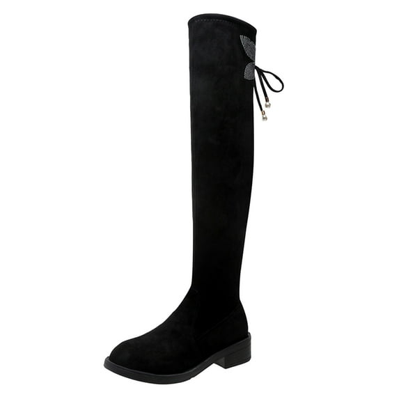 Ketyyh-chn99 Over Knee Boots for Women Long Boots Winter Shoes Cowboy Boots for Women Western Over The Knee Cowgirl Boots Black,9