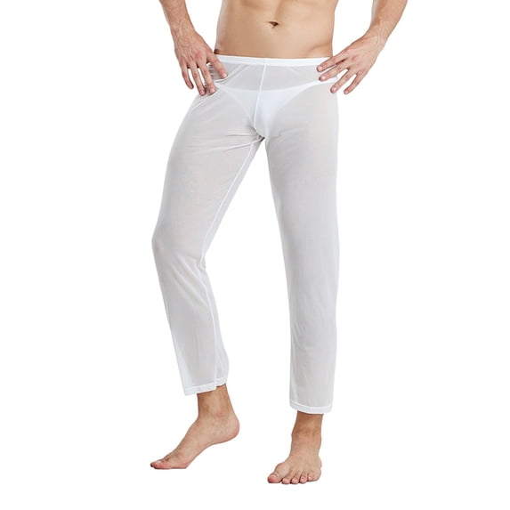 Ketyyh-chn99 Pajamas for Men Pajama Pants Men Mens Pants Thin Pajamas Loose Yoga Pants Men White,XL