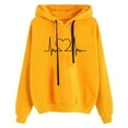 thumbnail image 1 of Ketyyh-chn99 Plus Size Sweatshirts for Women Casual Long Sleeve V Neck Pullover Tops Yellow,L, 1 of 4