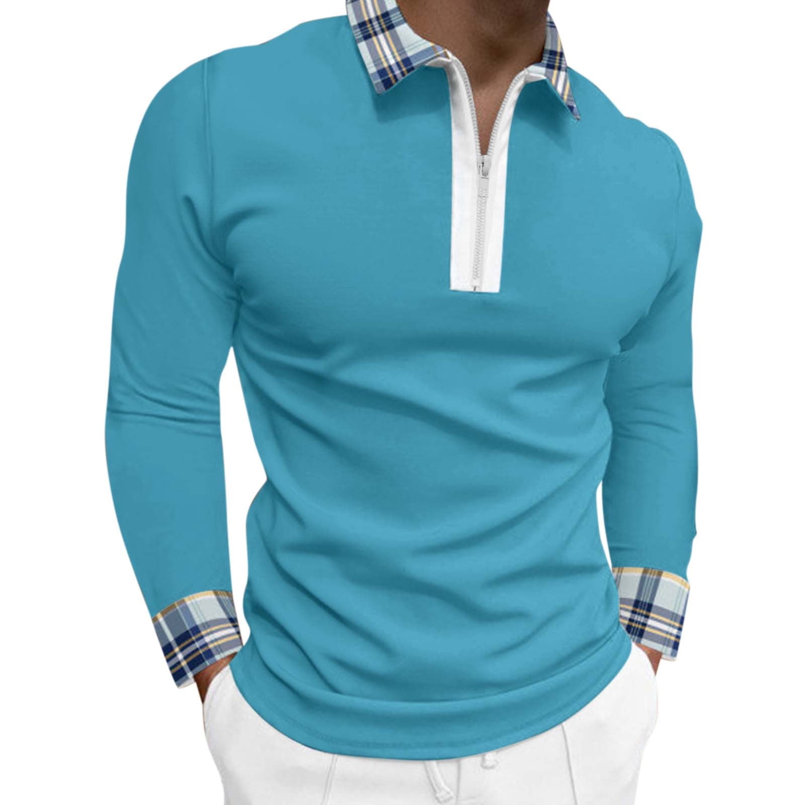 Ketyyhchn99 Polo Jackets for Men's Classic Polo Shirts Long Sleeve