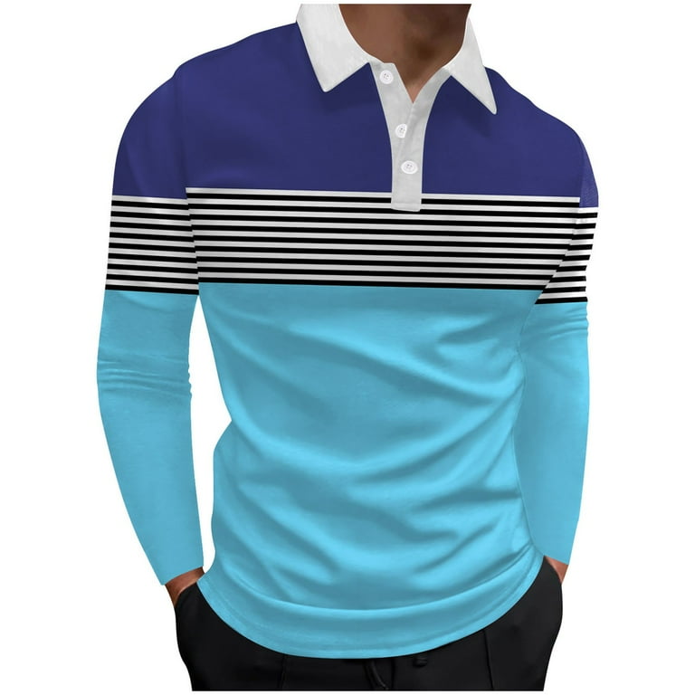 Casual Striped Patchwork Turndown Collar Tops Casual Striped Patchwork Turndown Collar Tops