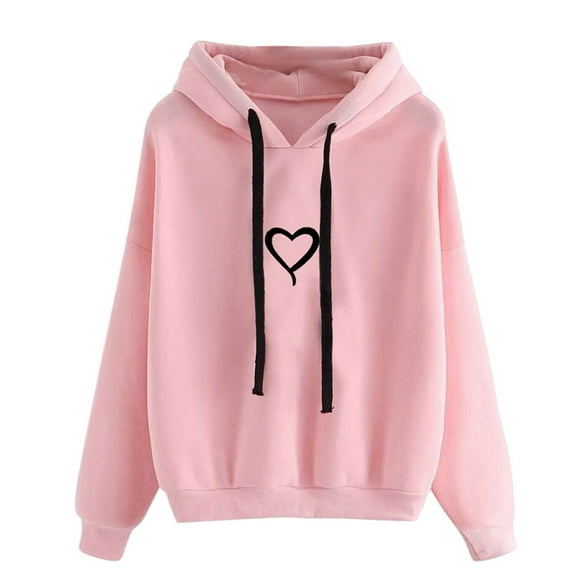 Ketyyh-chn99 Pullover Hoodies for Women Printed Solid Color Women's Long-sleeved Drawstring Hooded Sweater Women Sweatshirt Casual Tunic ,2XL