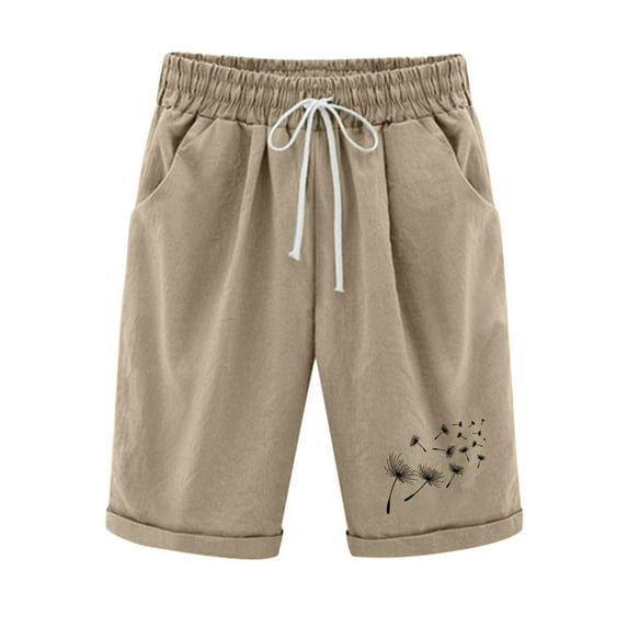 Ketyyh-chn99 Running Shorts for Women Swim Shorts Women Summer Wide Leg Shorts High Waisted Casual Shorts Lightweight Workwear Shorts Khaki,XL