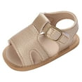 thumbnail image 1 of Ketyyh-chn99 Shoes for Girls Infant Baby Girls Boys Princess Flats Toddler First Walkers Soft PU Leather Non-Slip Wedding Dress Shoes Gold,6, 1 of 5